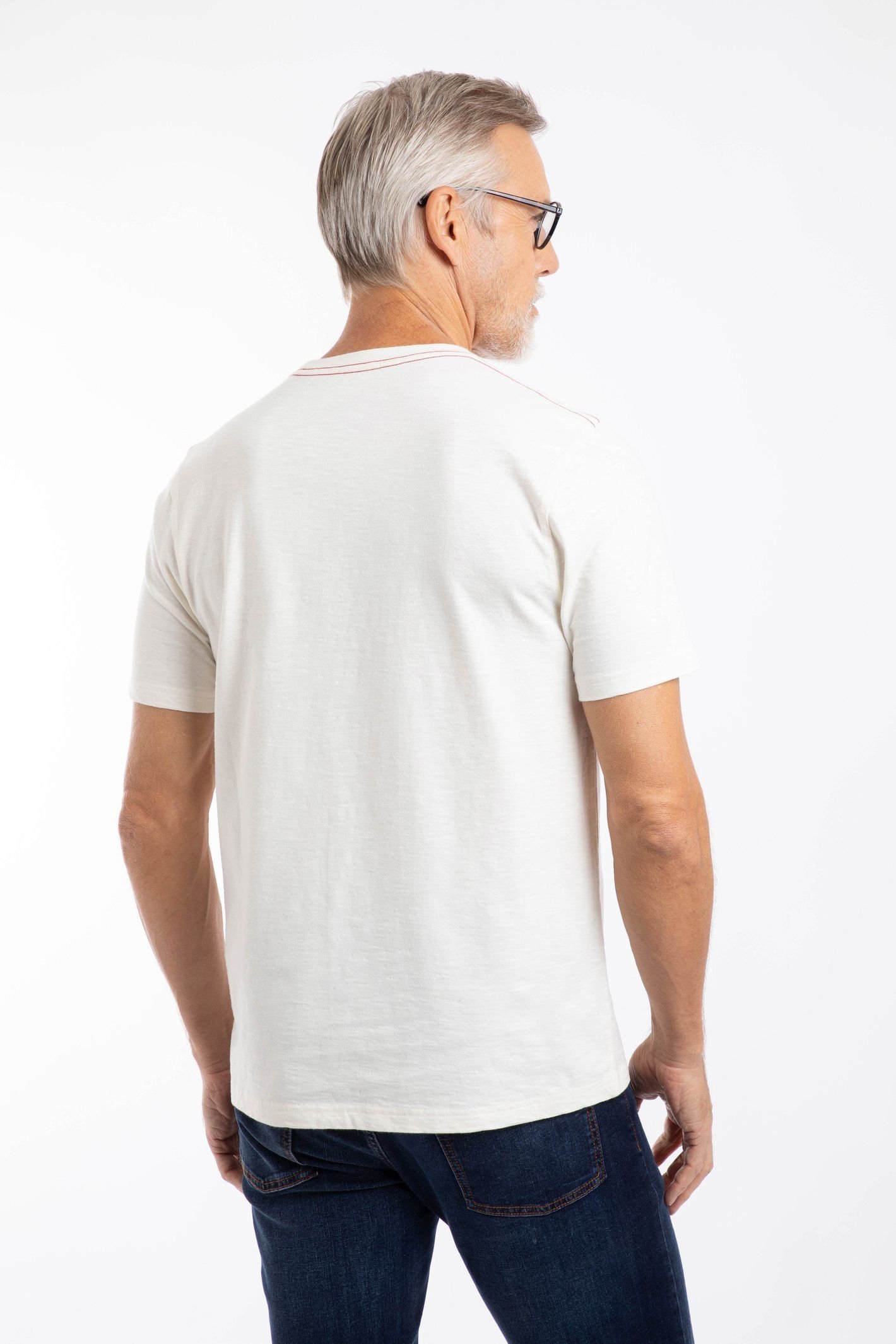 Weird Fish Weird Fish Men's Fish Out Of Water Front Print Graphic T-Shirt in Off-White - 4