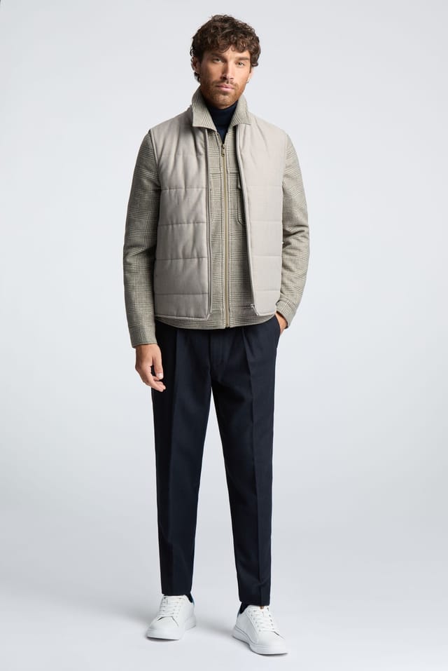 Melka Melka Men's Zip Through Gilet in Beige - 3