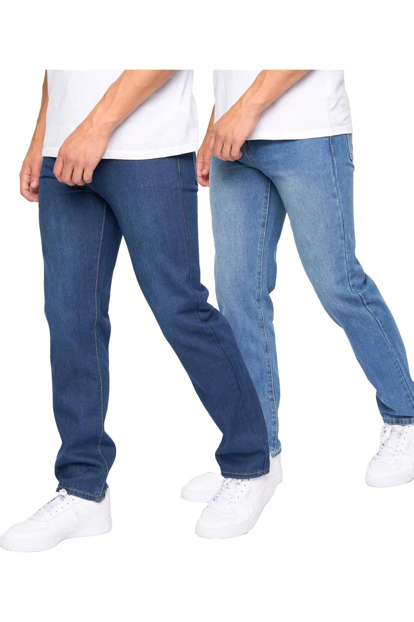 Smith & Jones Smith & Jones Men's Sazzi Straight Jeans Pack of 2 in Dark Blue