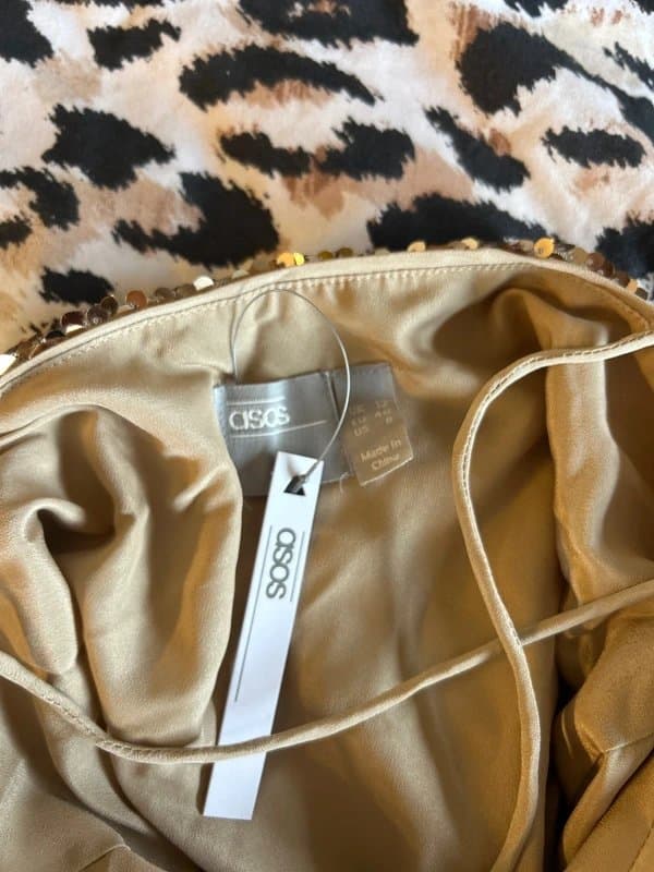 ASOS Gold sequin dress