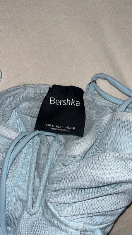 Bershka Light blue corset top