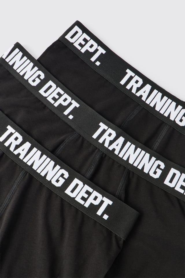 Training Dept. Training Dept. Men's Training Dept Cotton Boxers 3 Pack in Black - 2