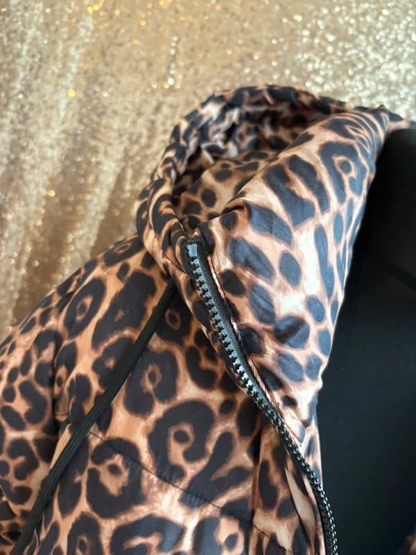 Papaya Papaya leopard print puffer coat