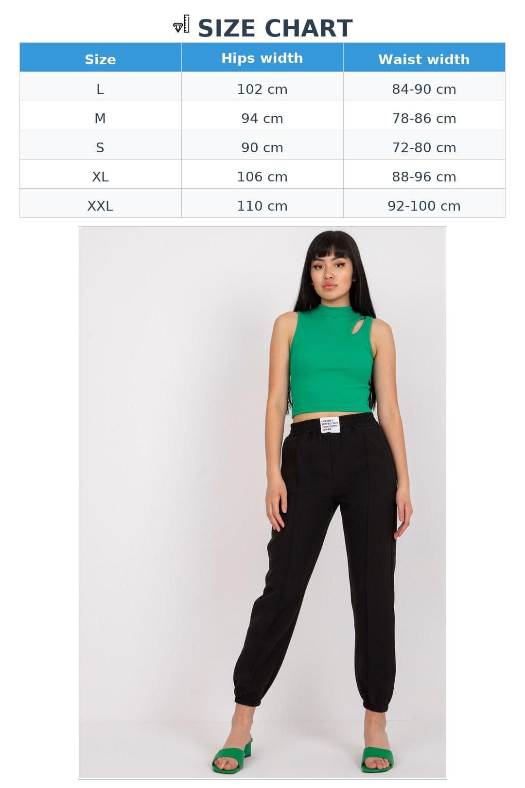 Love Lace Love Lace Women's High Rise Elastic Waist Fabric Pants in Black - 4
