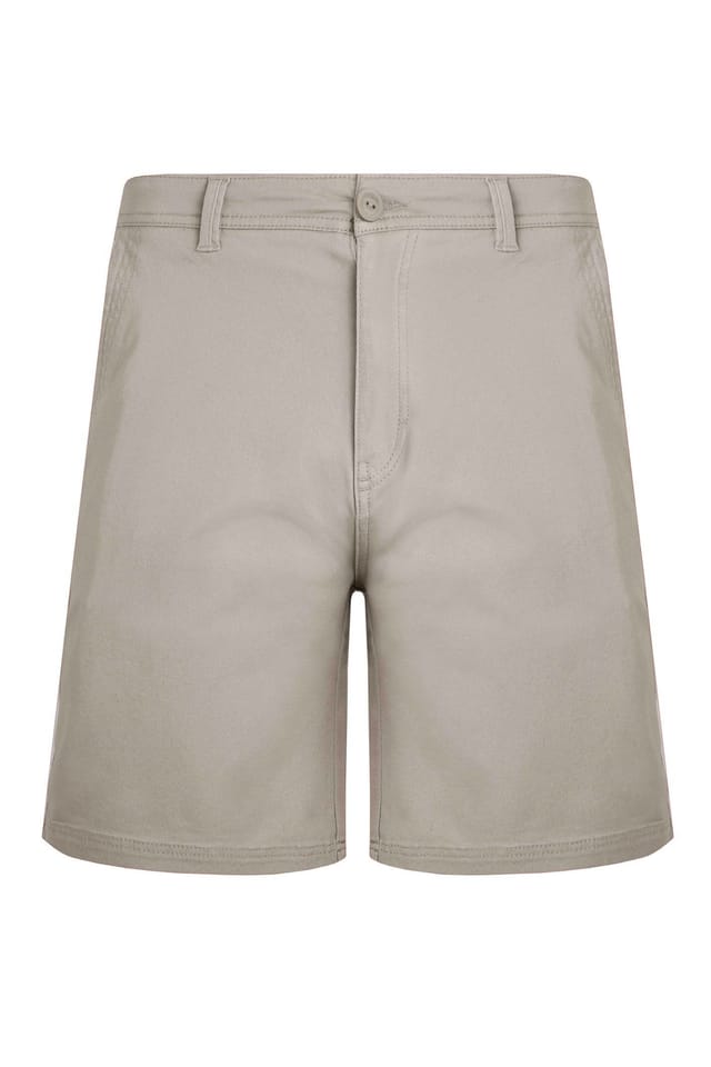 Weird Fish Weird Fish Men's Rayburn Cotton Flat Front Shorts in Beige - 2