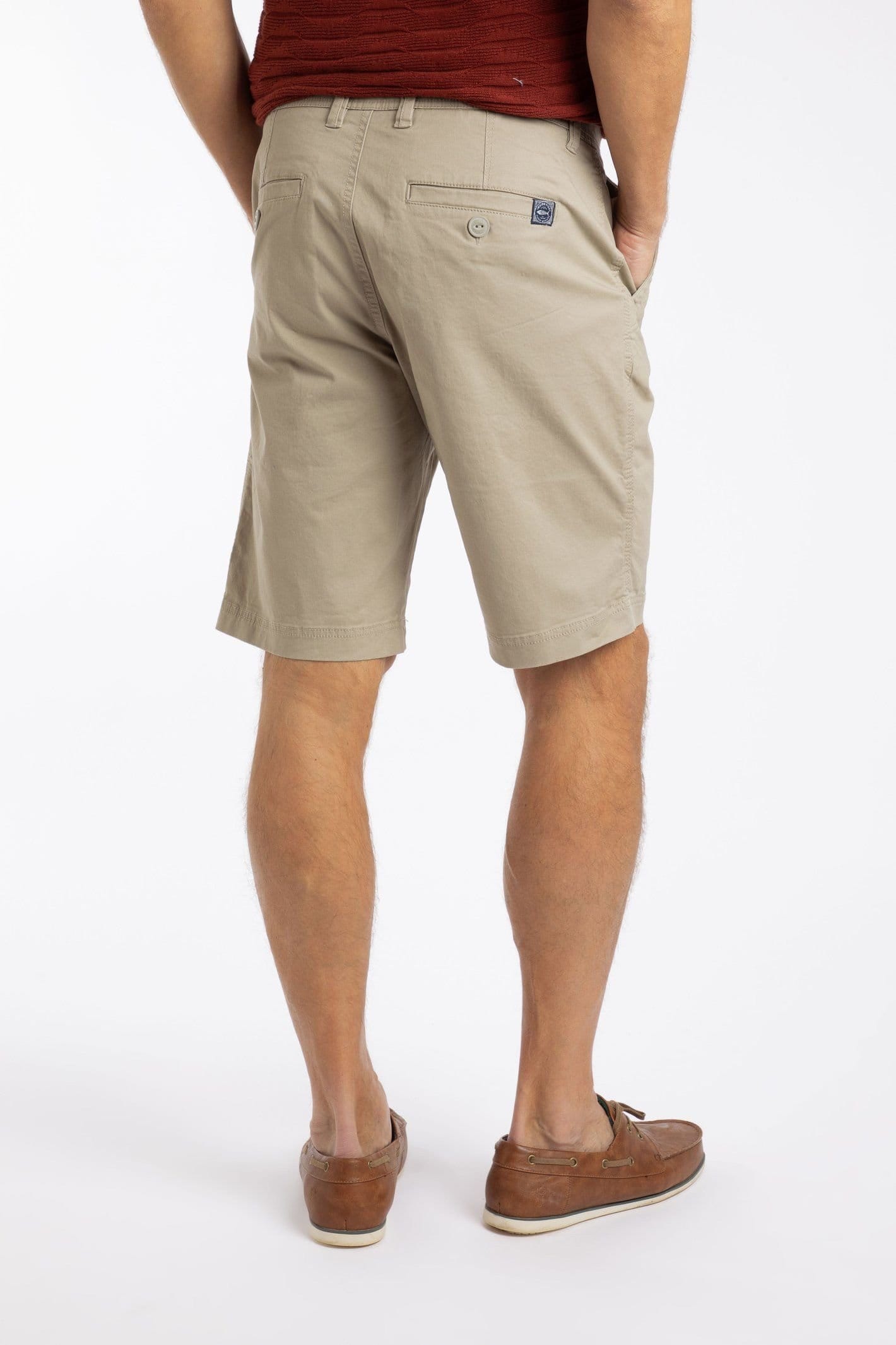 Weird Fish Weird Fish Men's Rayburn Cotton Flat Front Shorts in Beige - 4