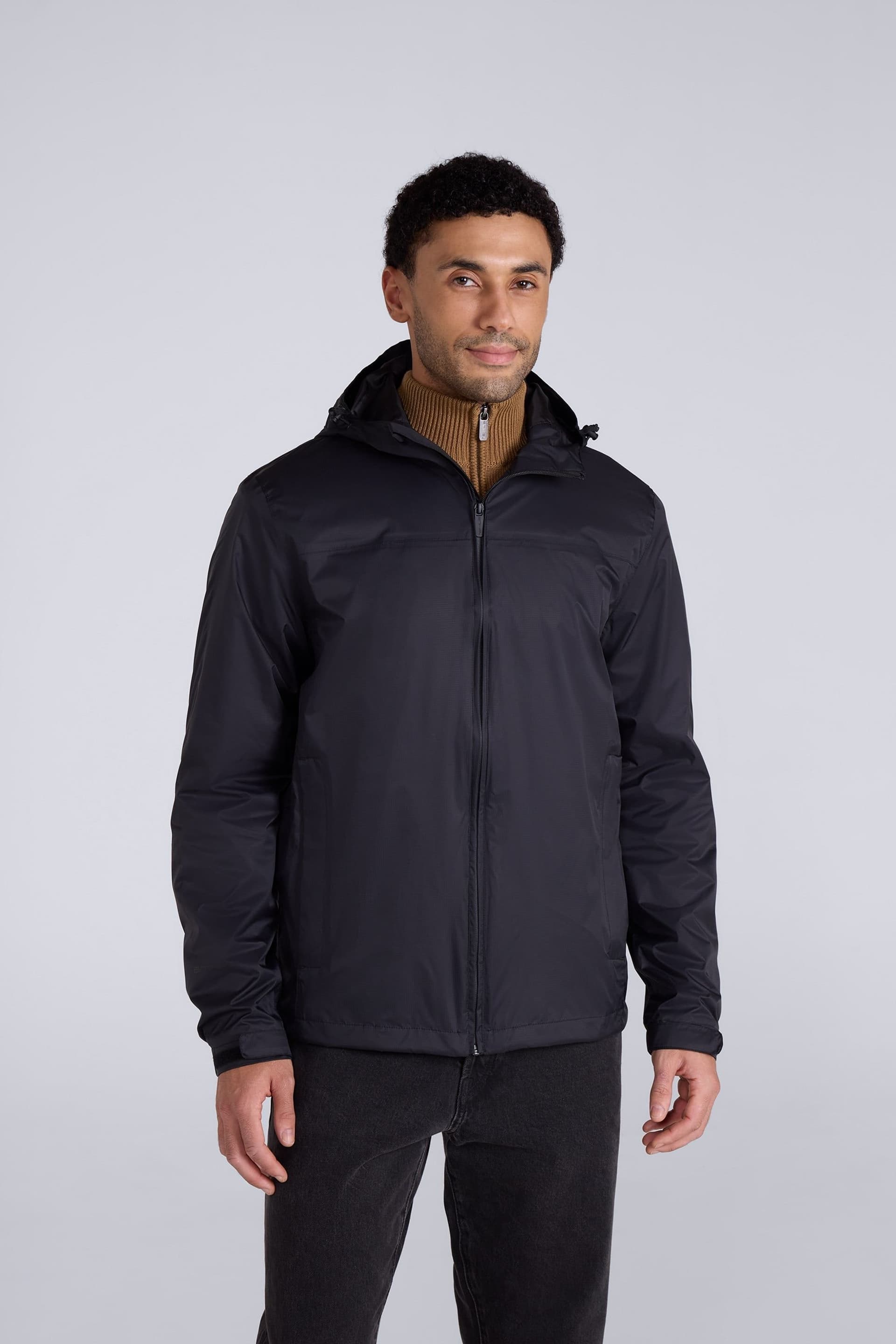 Animal Animal Men's 'Torrent' Lightweight Waterproof Breathable Packable Walking Jacket in Black