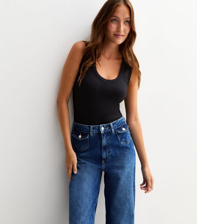 New Look Women's Black Scoop Neck Vest New Look - 3