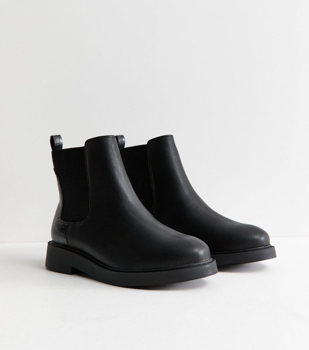 New Look Women's Extra Wide Fit Black Faux Leather Chelsea Boots Vegan New Look - 4
