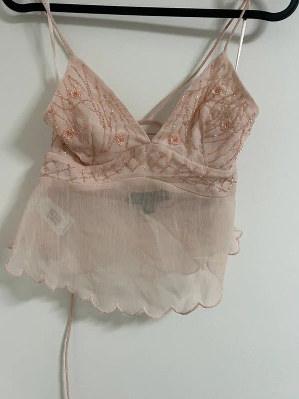 Bershka Bershka pink sequin top