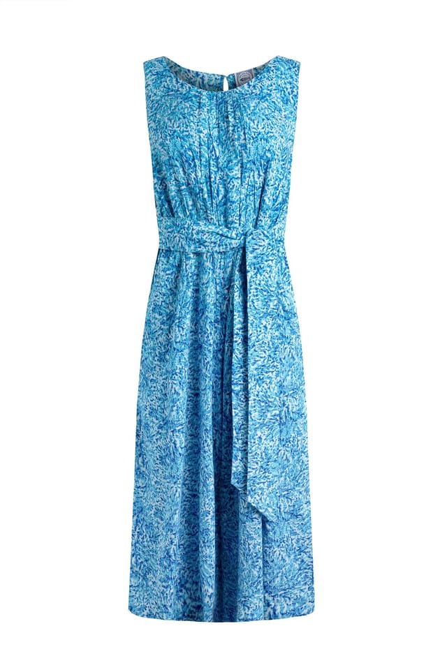 Weird Fish Weird Fish Women's Nalani Printed Viscose Jumpsuit in Turquoise - 2