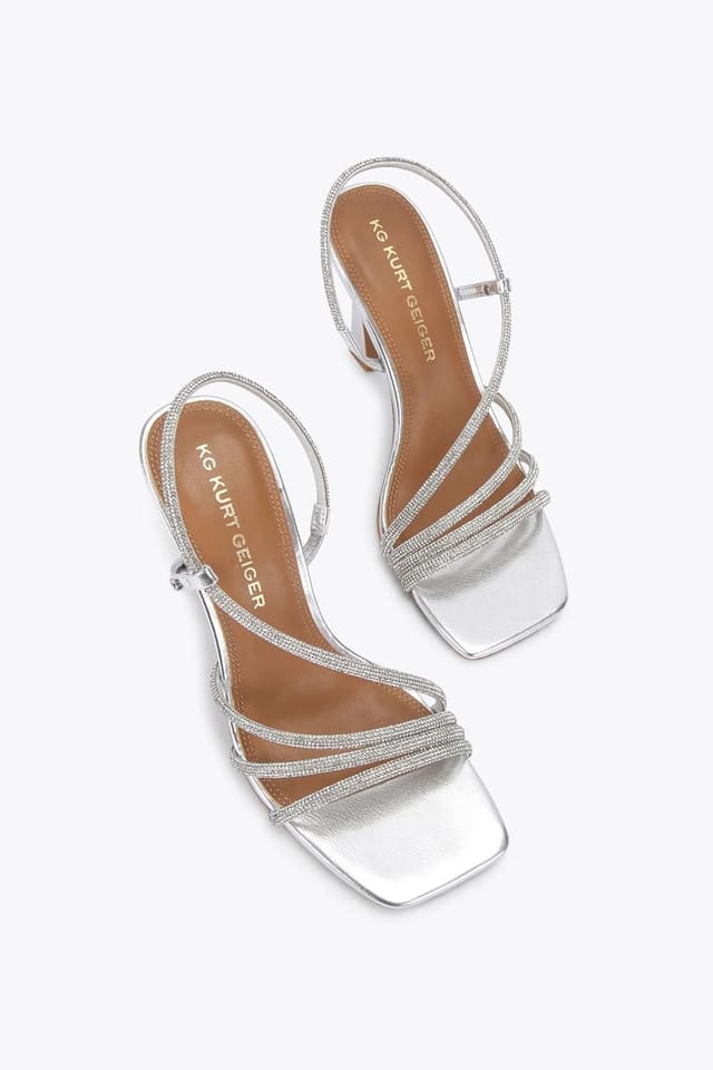 KG Kurt Geiger KG Kurt Geiger Women's 'Sweetie Sandal Gem' Heels in Silver - 2