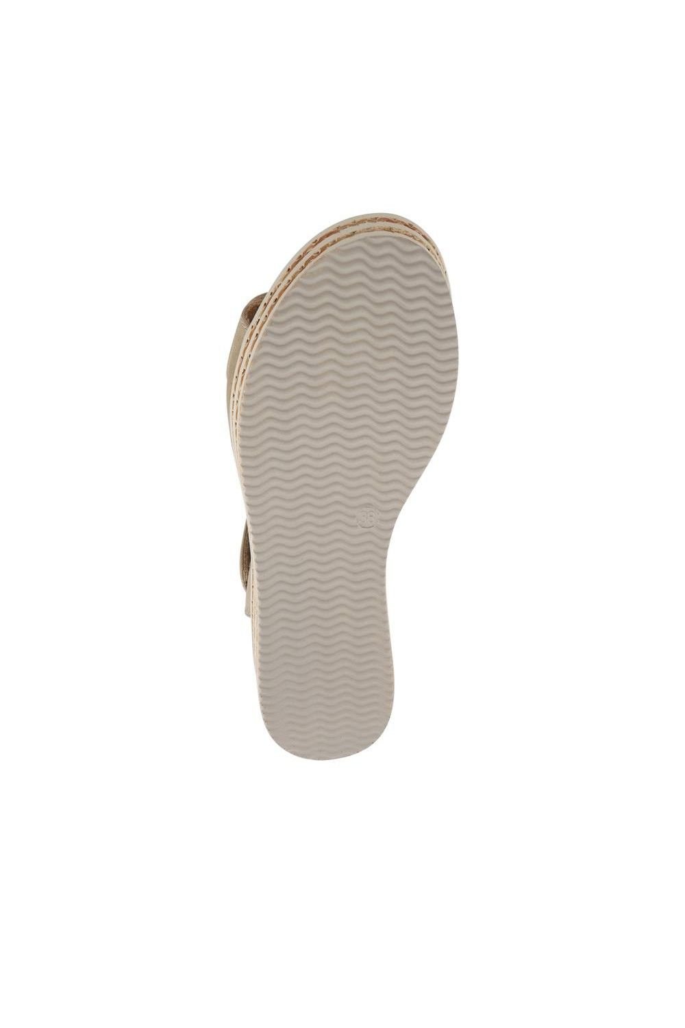 Pavers Pavers Women's Wide-Fit Dual-Touch-Fasten Sandals in Beige - 4