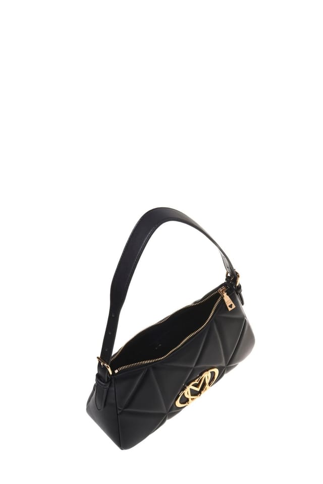 Love Moschino Love Moschino Women's Embossed Q Hobo Bag Black - 3