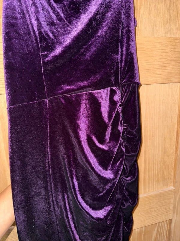 ASOS Purple velvet midi dress size 12