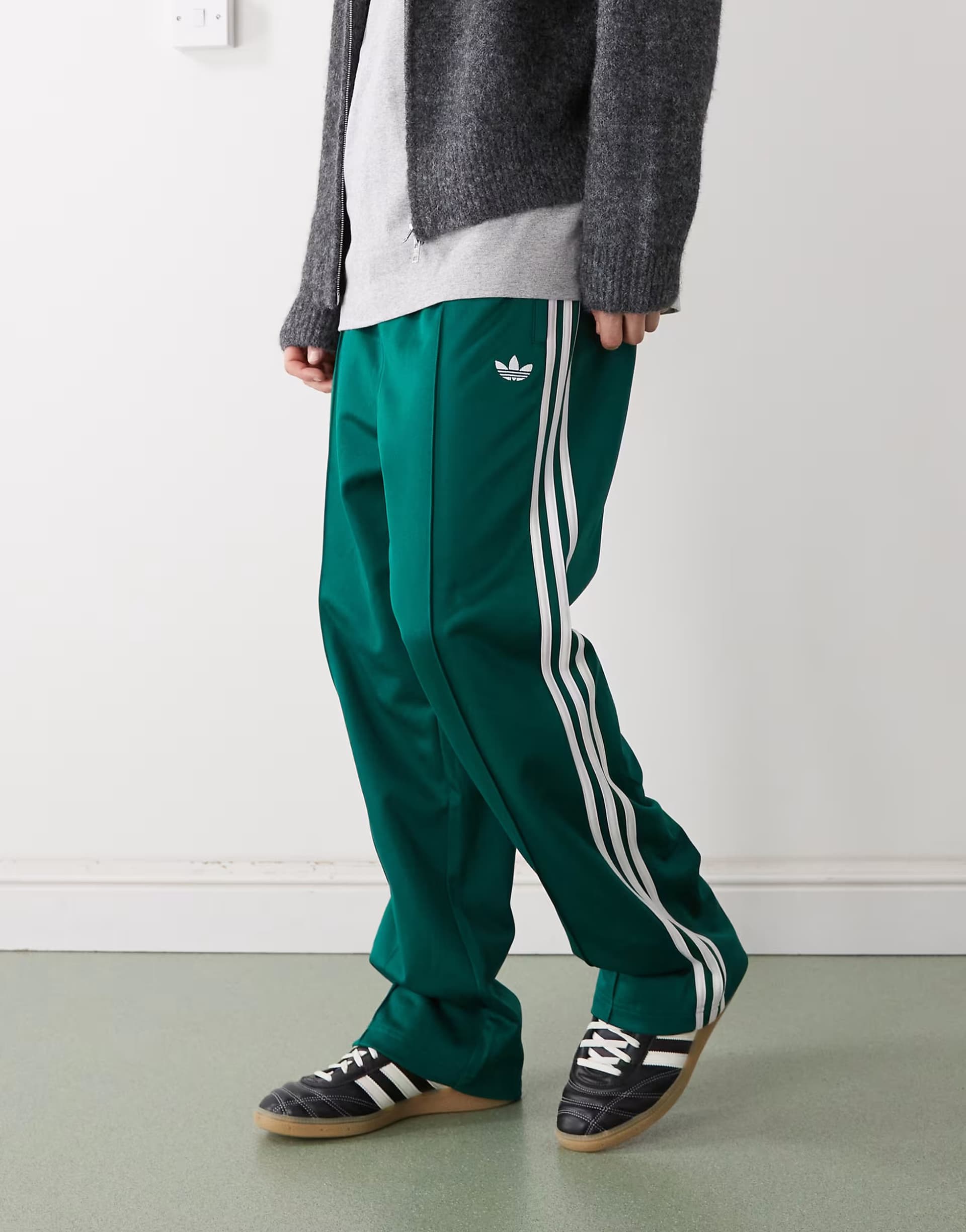 ASOS adidas Originals Baggy track pants in green