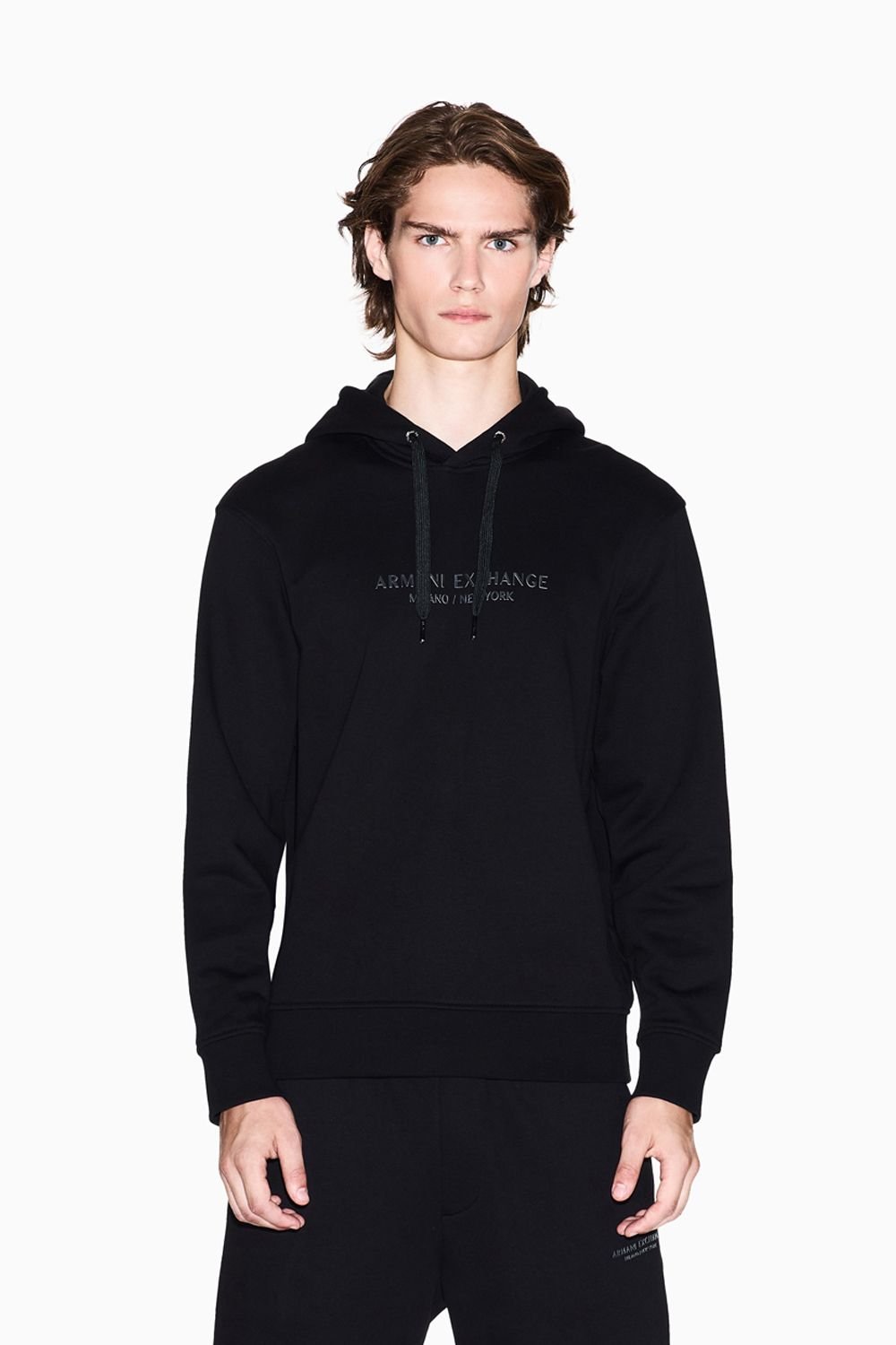 Armani Exchange Armani Exchange Men's Milano - New York Pull Over Hoodie Black - 3