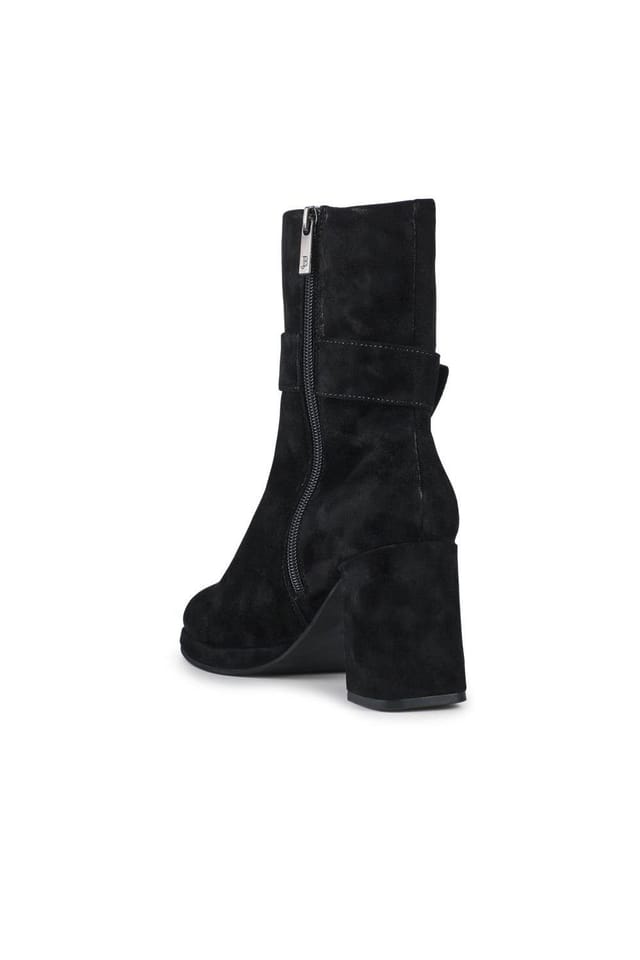 Jones Bootmaker Jones Bootmaker Women's Lauralie Block-Heeled Leather Boots in Black - 3