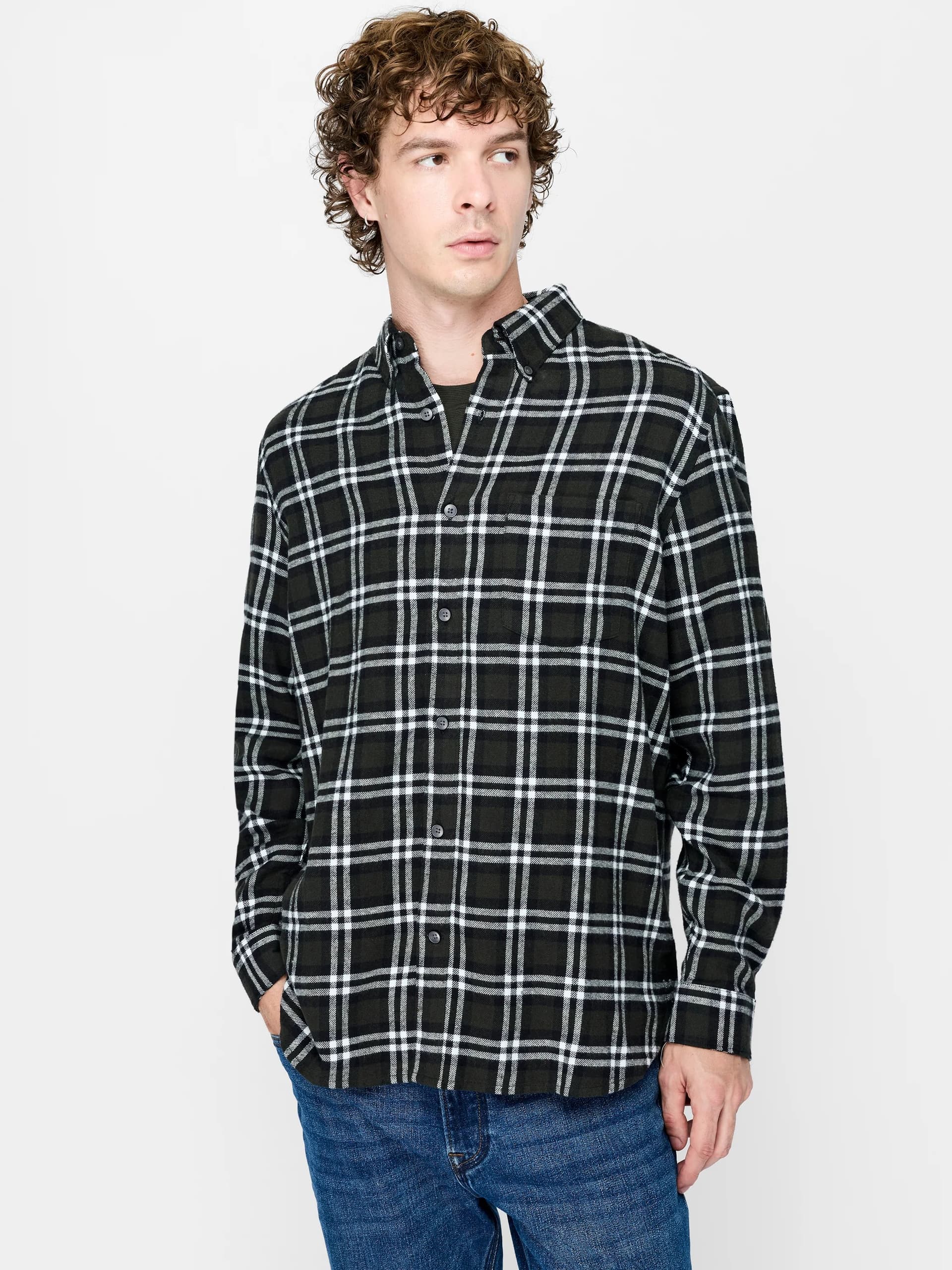 French Connection Dark Green Scot Flannel Regular Fit Shirt Multi