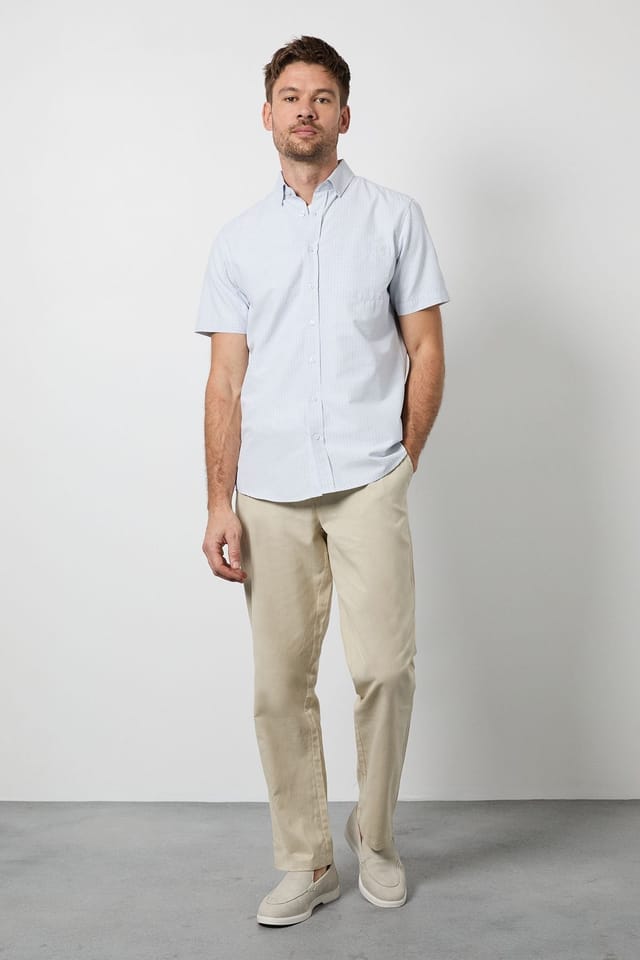 Maine Maine Men's White Burgundy Heritage Check Short Sleeve - 2