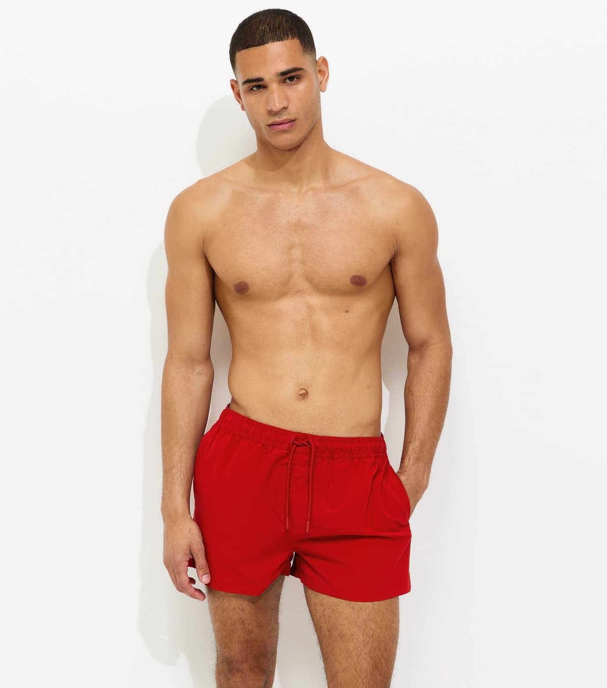 New Look Men's Red Regular Short Length Swim Shorts New Look