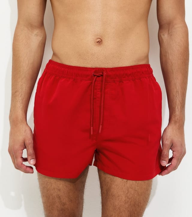 New Look Men's Red Regular Short Length Swim Shorts New Look - 2
