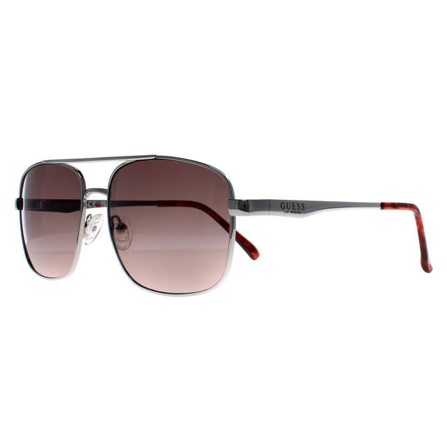 GUESS Guess Men's Aviator Silver Brown Gradient GF0211 - 2