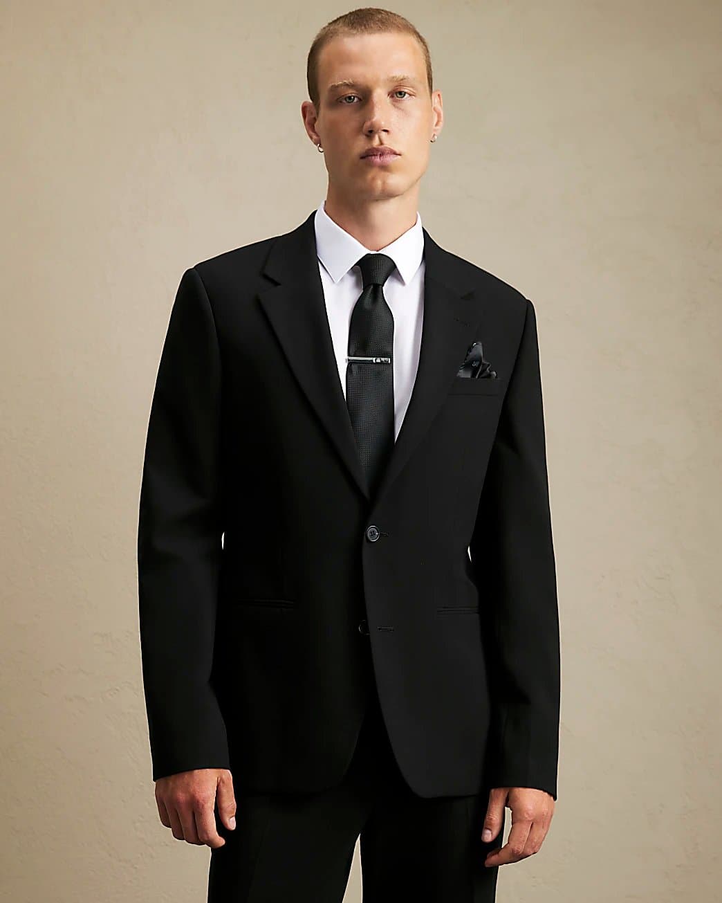 River Island Mens River Island Black Slim Fit Suit Jacket