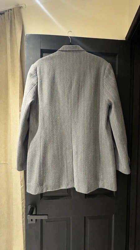 ASOS Grey Pinstripe Oversized Blazer