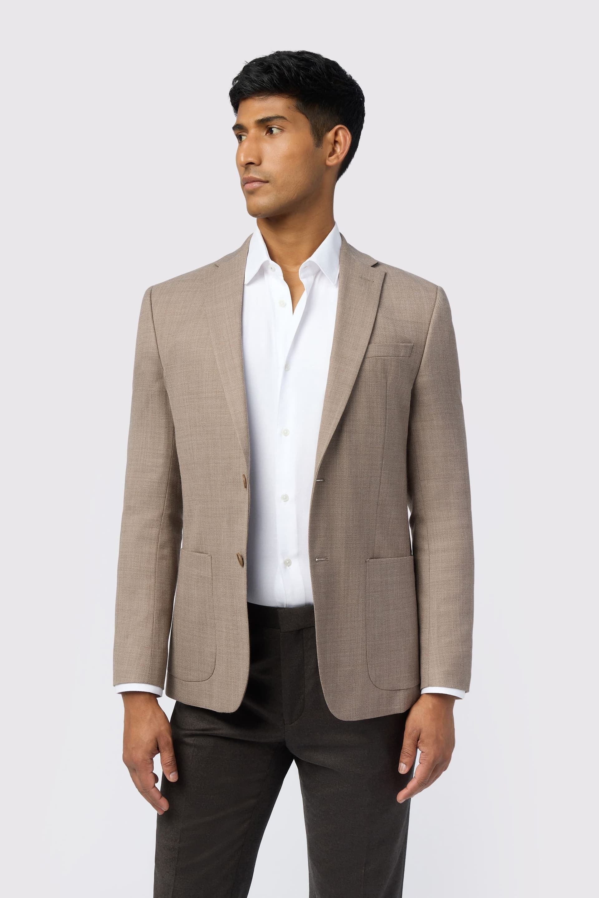 Ted Baker Ted Baker Men's Oram Slim Fit Structure Jacket in Beige