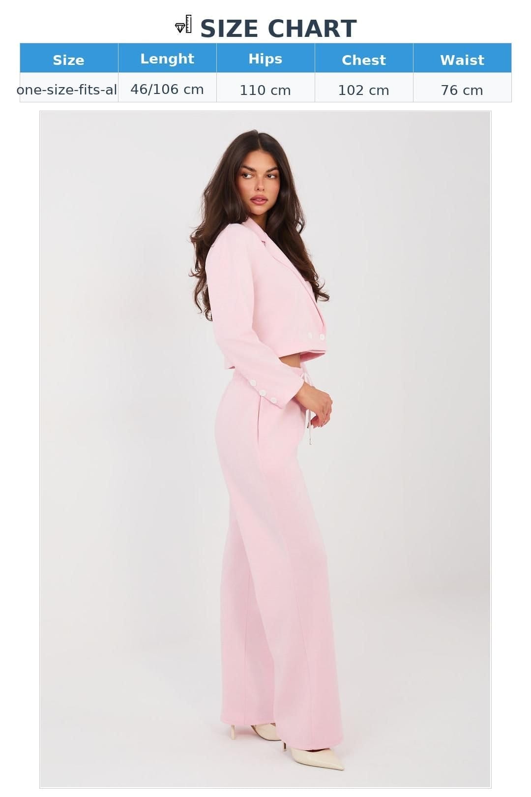 Love Lace Love Lace Women's Buttery Soft Blazer Trouser Tracksuit Set in Pink - 4