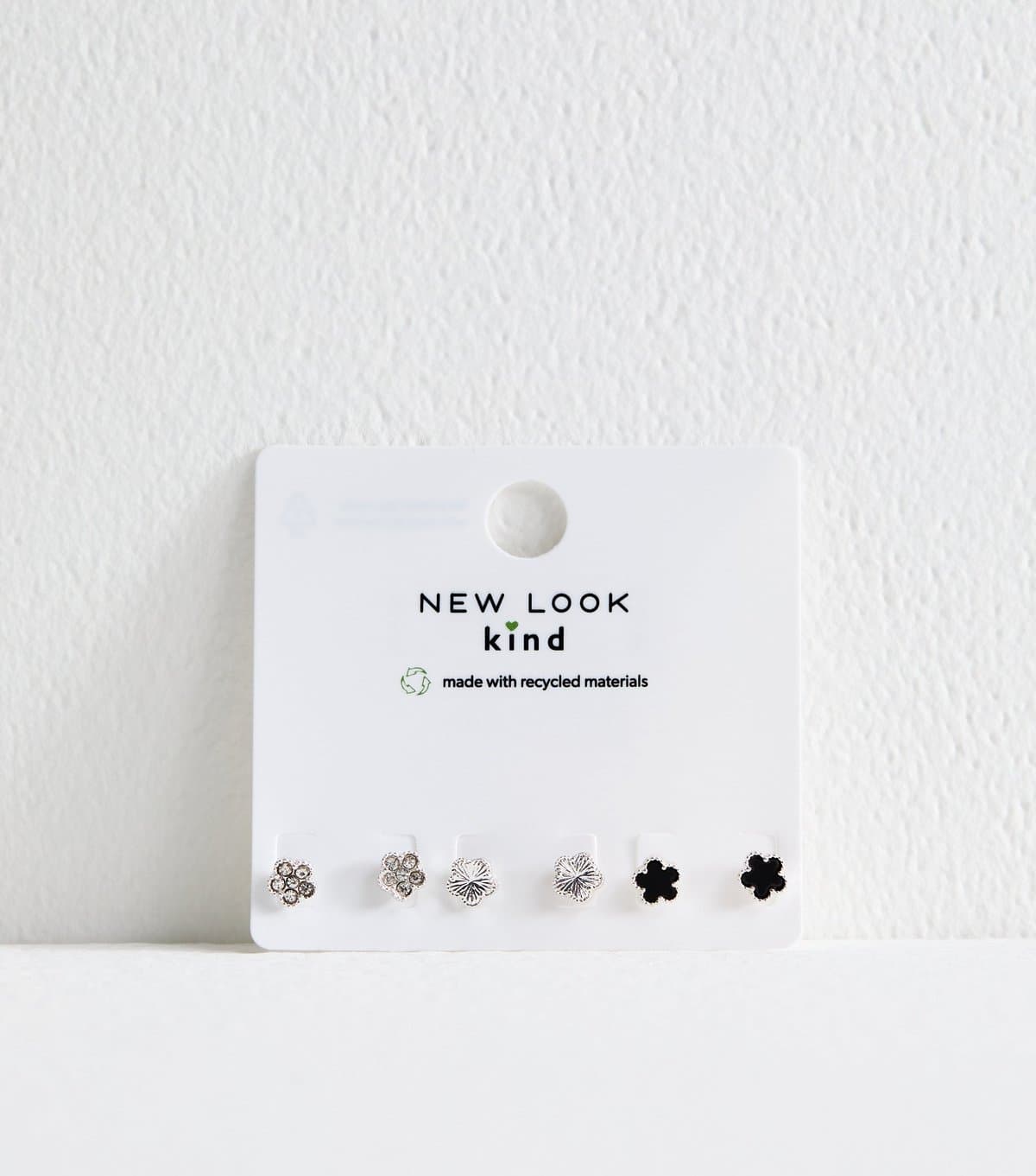 New Look 3 Pack Silver Flower Stud Earrings New Look