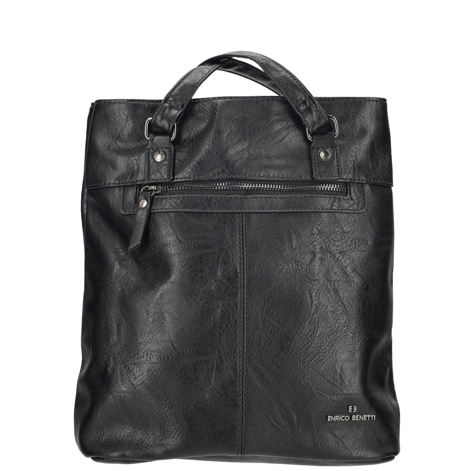 Enrico Benetti Enrico Benetti Women's Julia Single Handle Faux Leather Shoulder Bag/Backpack in Black