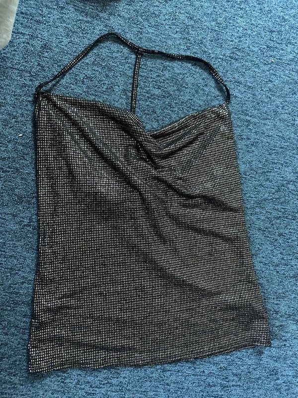 New Look new look sparkly halter top, UK 10