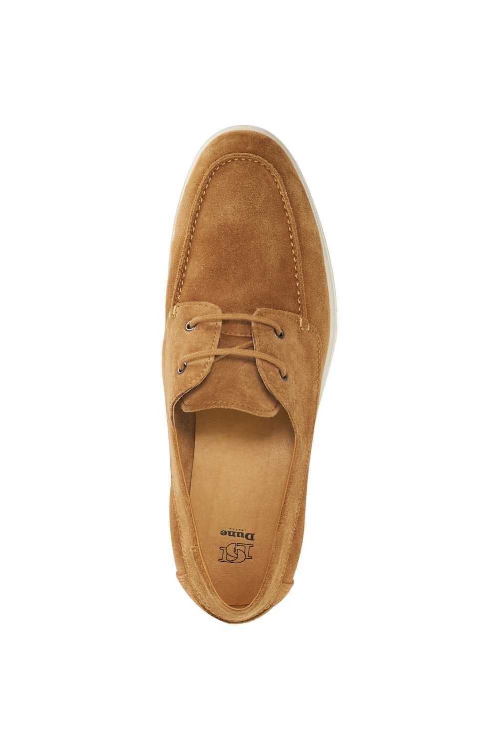 Dune London Dune London Men's 'Boldman' Suede Boat Shoes in Natural - 4