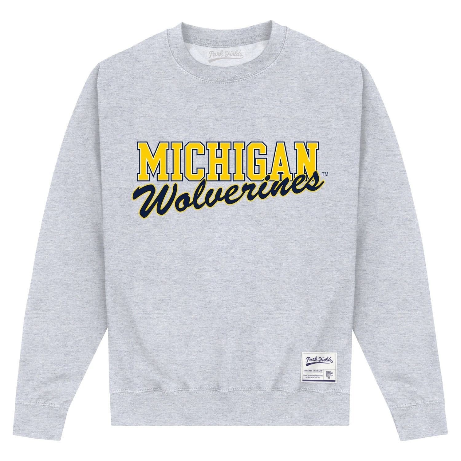 Michigan Wolverines Michigan Wolverines Men's Printed Navy Sweatshirt in Grey