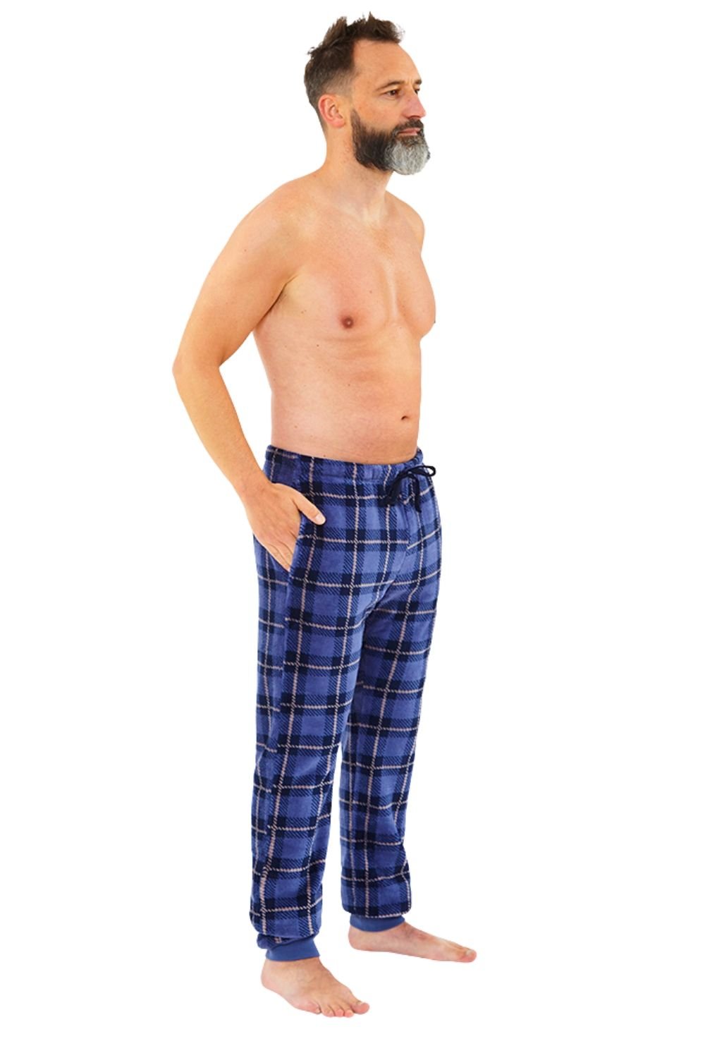 Just Essentials Just Essentials Men's Fleece Lounge Bottoms in Grey - 2