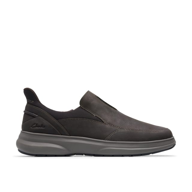Clarks Clarks Men's Mullan Step Dark Brown Leather Slip Ons - 3