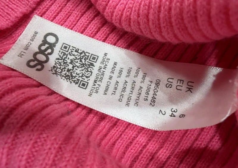 ASOS ASOS Ribbed Knit Square Neck Tank Top Hot Pink Size 2 Small