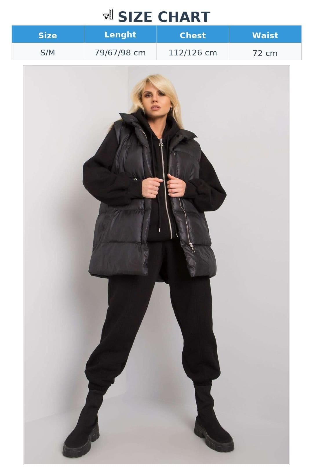 Love Lace Love Lace Women's Insulated Down Vest Hoodie Sweatpants Set in Black - 4