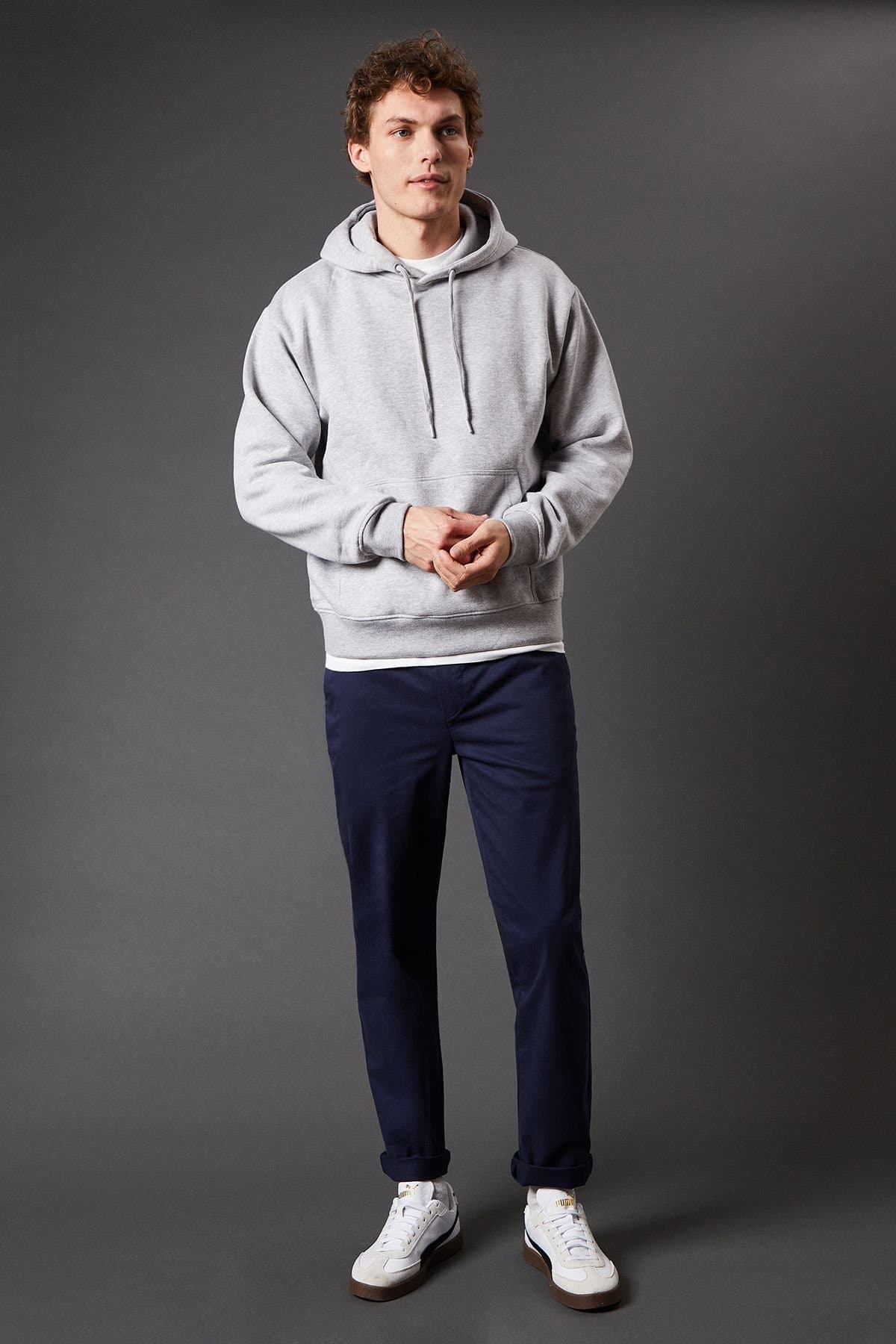 Burton Burton Men's Royal Blue Slim Fit Chino Trousers