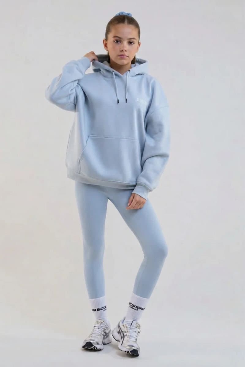 BCouture BCouture Women's Leggings & Oversized Hoodie Set in Light Blue
