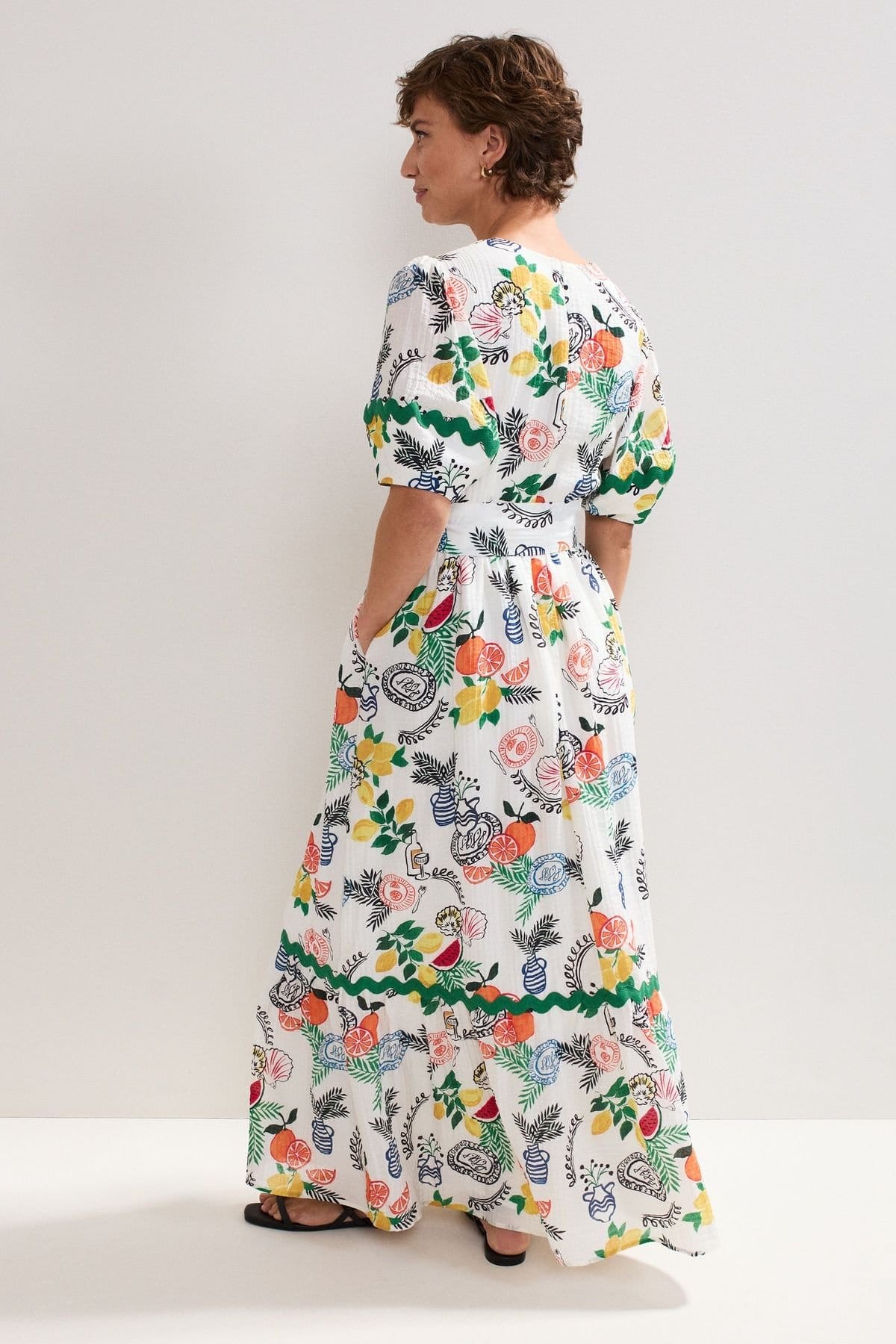 Phase Eight Phase Eight Women's Rochella Puff Sleeve Wrap Maxi Dress in White - 4