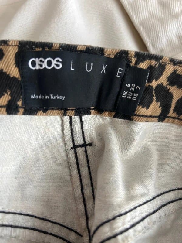 ASOS leopard print jeans