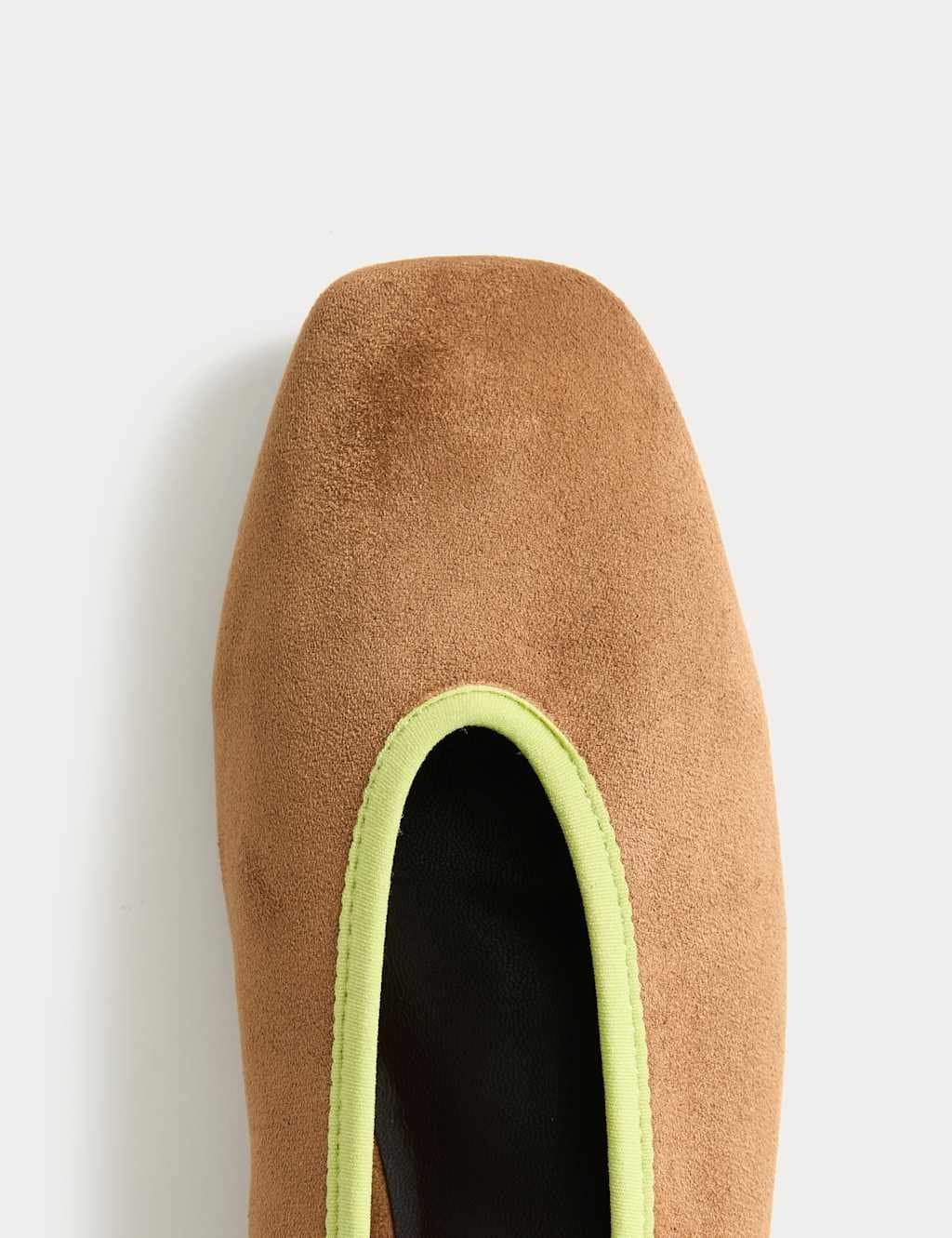 Marks & Spencer M&S Taupe Mix Contrast Trim Ballet Pumps