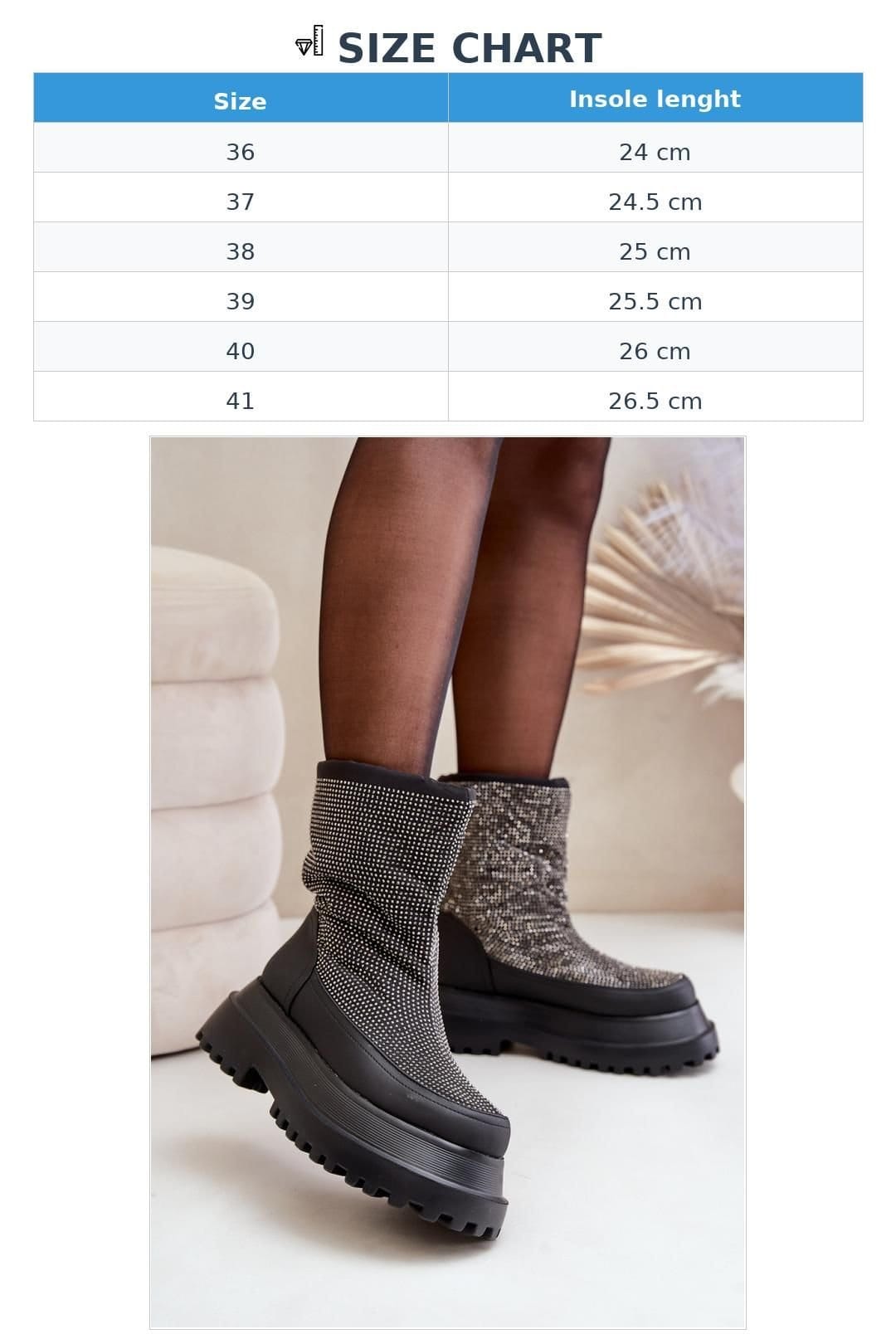 Love Lace Love Lace Women's Frost & Wind Resistant Platform Snow Boots with Drawstring in Black - 4