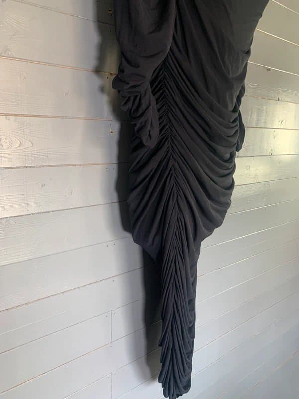 Gorgeous Couture Gorgeous Couture Ruched Black Dress RRP £120 Size 12 14 Stretch Bodycon Midi Occasion
