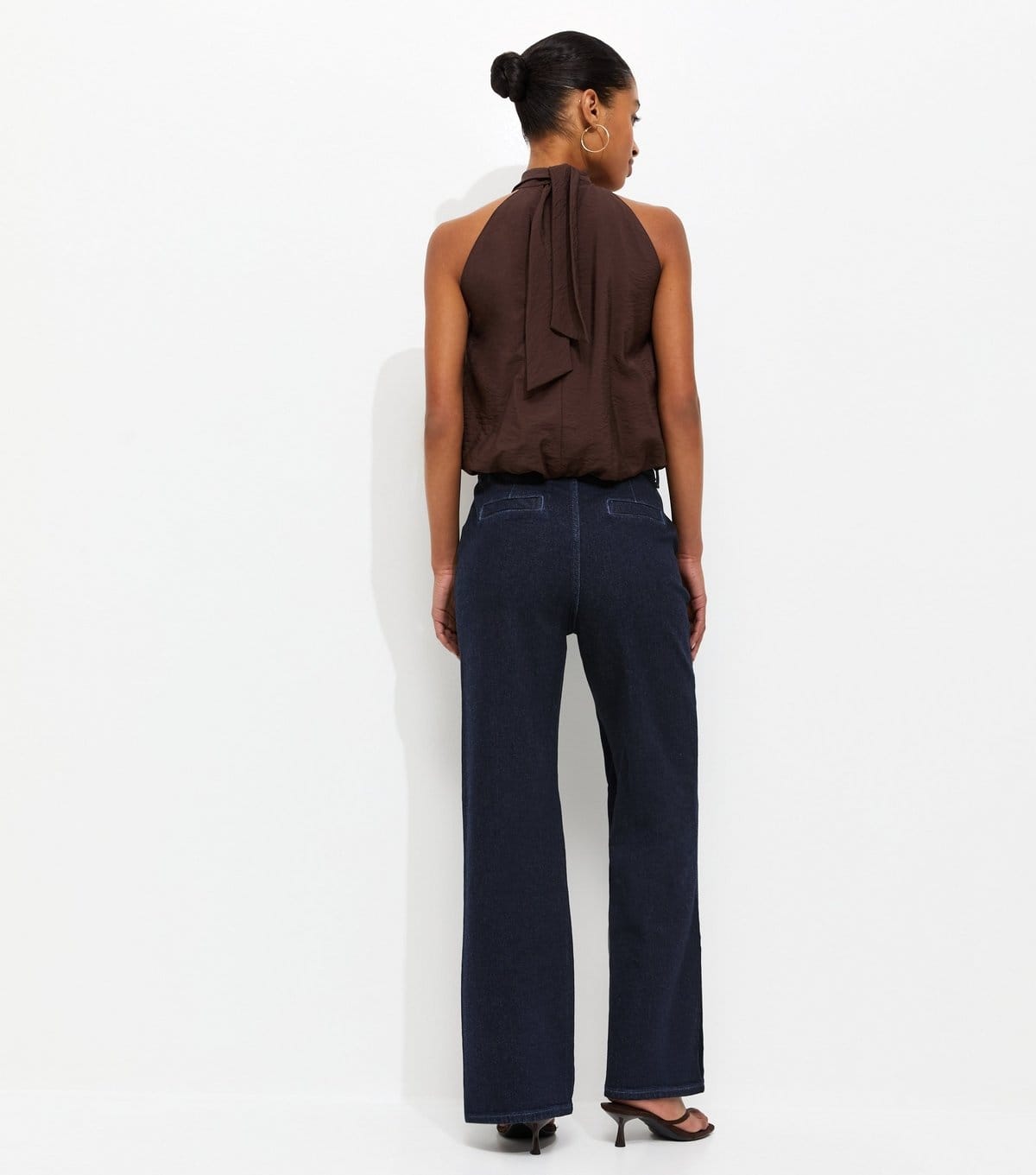 New Look Women's Navy Seam From Wide Leg Jeans New Look - 4