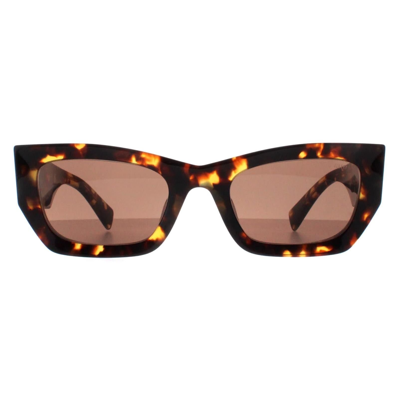 Miu Miu Miu Miu Women's Rectangle Honey Havana Dark Brown MU09WS