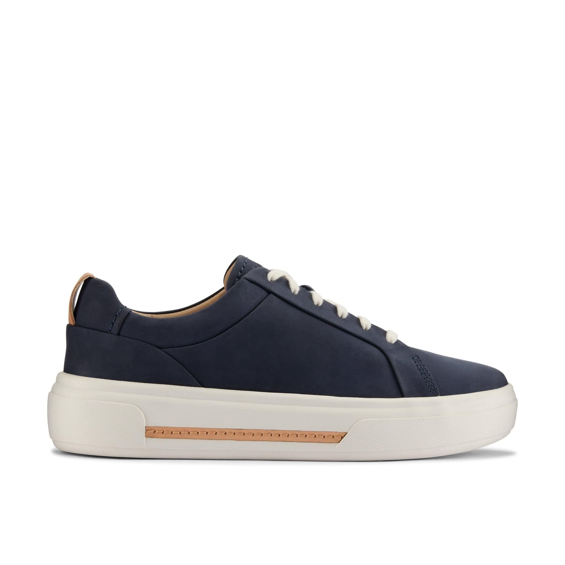 Clarks Clarks Women's Hollyhock Walk Navy Nubuck Trainers, Lace Up in Blue